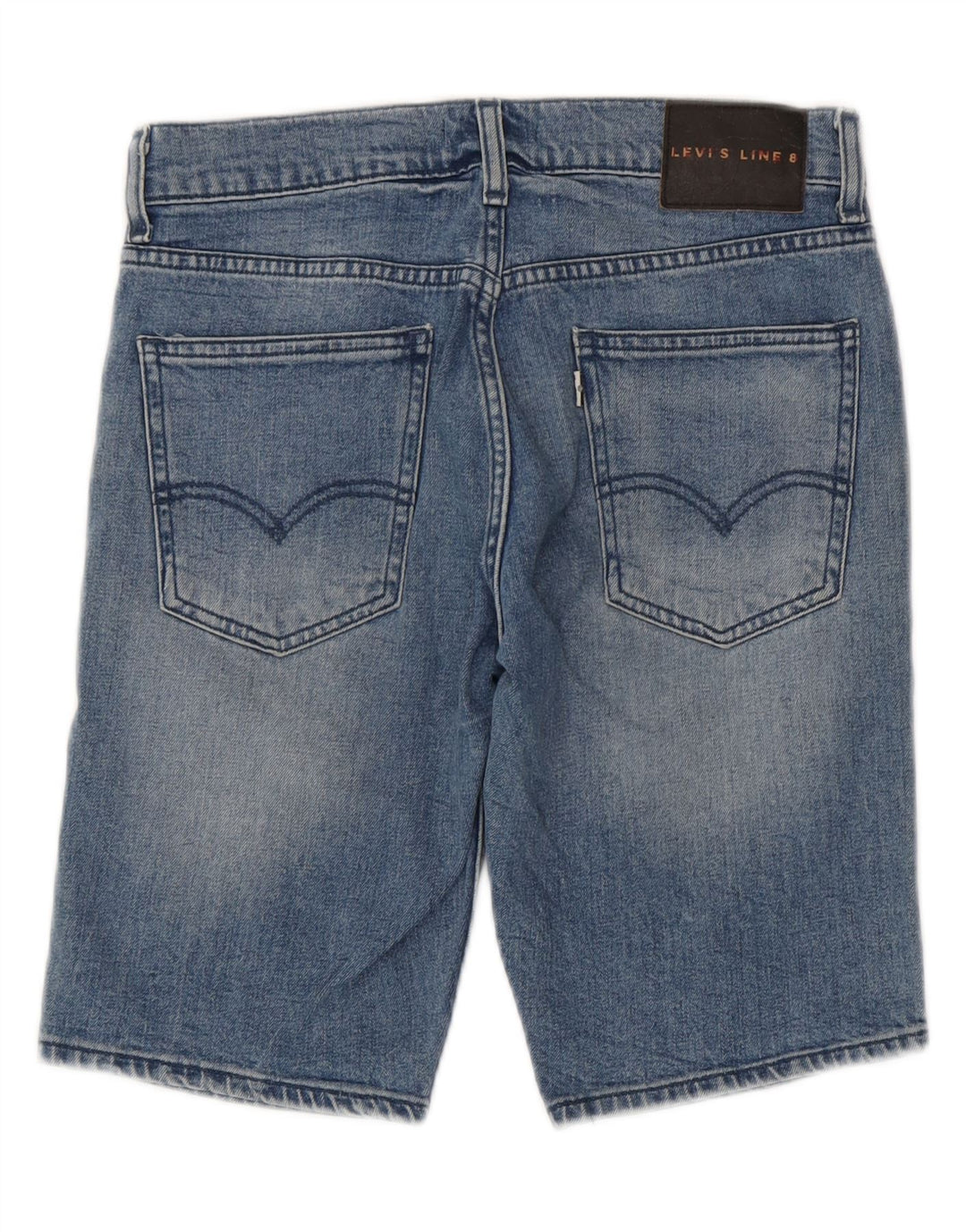 Pantaloncini di jeans Levi's Line 8 da donna W28 cotone blu medio
