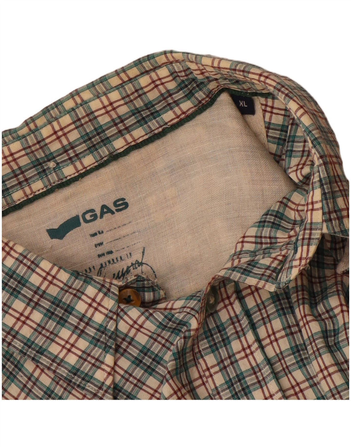 Camicia GAS da uomo XL in cotone a quadri multicolore