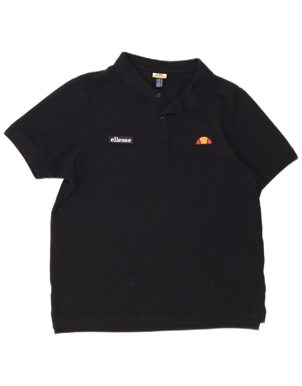 Polo da uomo ELLESSE XL in cotone nero