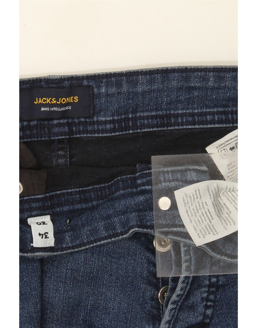 Jeans slim da uomo Jack & Jones W34 L30 cotone blu navy