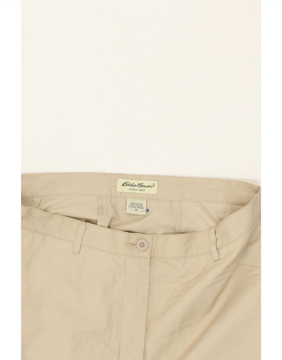 EDDIE BAUER Womens Chino Shorts US 12 Large W32 Beige Cotton Vintage Eddie Bauer and Second-Hand Eddie Bauer from Messina Hembry 