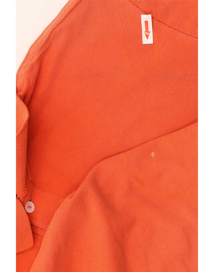 Polo da uomo Lacoste taglia 6 XL in cotone arancione