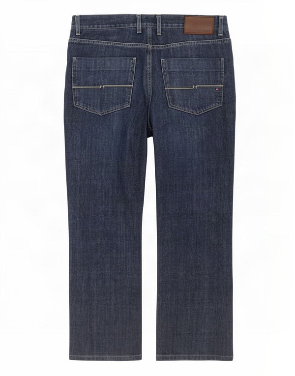 Jeans dritti da uomo Tommy Hilfiger W36 L30 cotone blu navy
