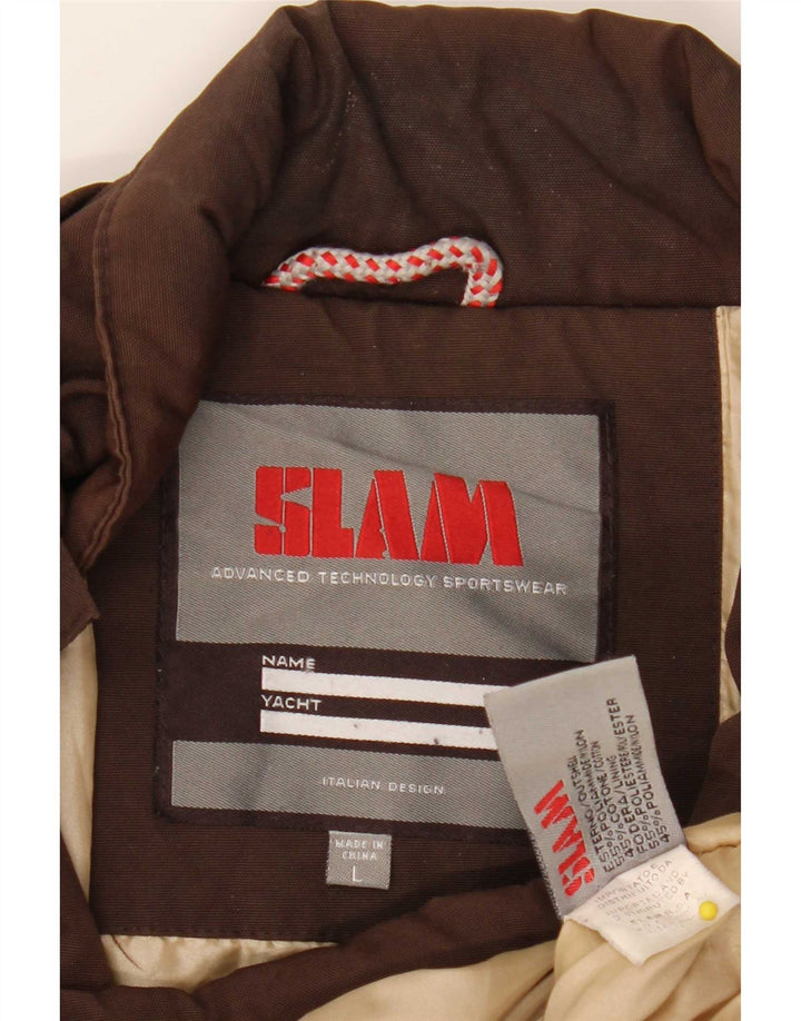 Giacca imbottita da uomo Slam UK 40 grande nylon marrone