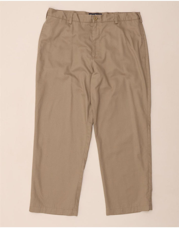 Pantaloni chino dritti da uomo con vestibilità classica IZOD W36 L29 in cotone beige