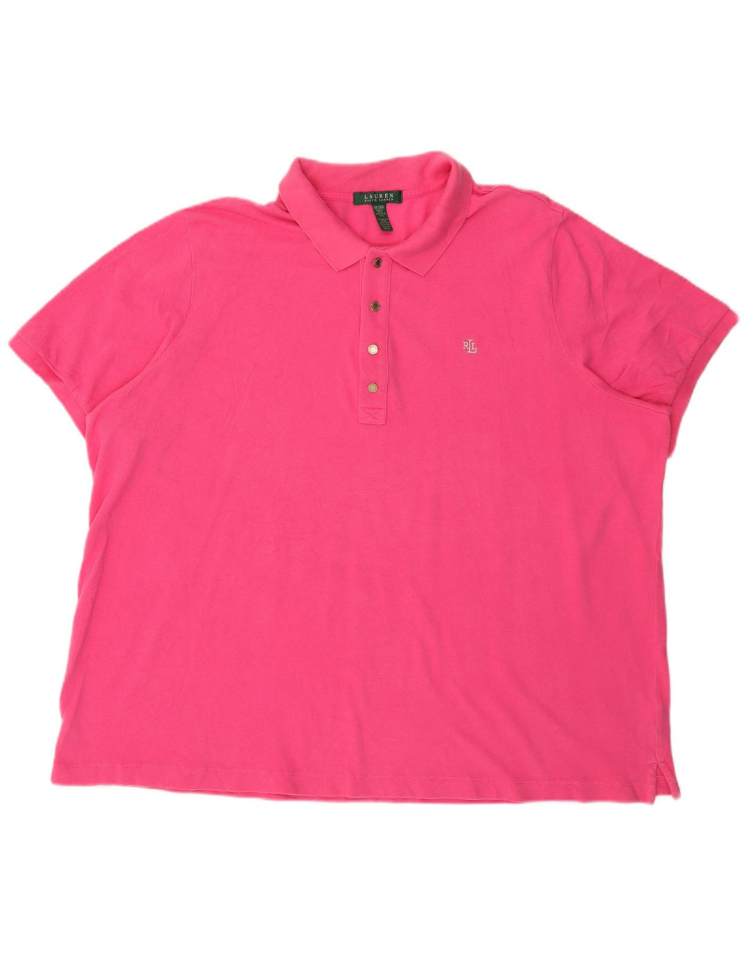 Polo da donna RALPH LAUREN UK 22 3XL Cotone rosa