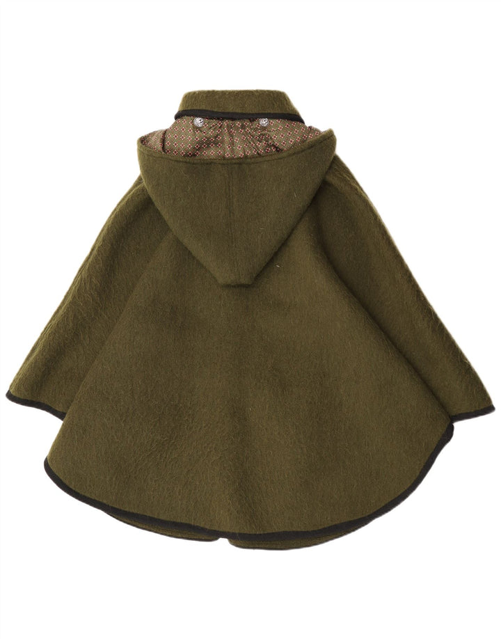 Orig. Cappotto poncho con cappuccio da donna Dachstein IT 40 piccolo kaki in lana vergine