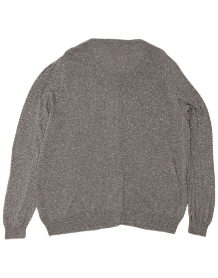 Maglione cardigan da donna Marks & Spencer UK 20 2XL Poliammide grigio