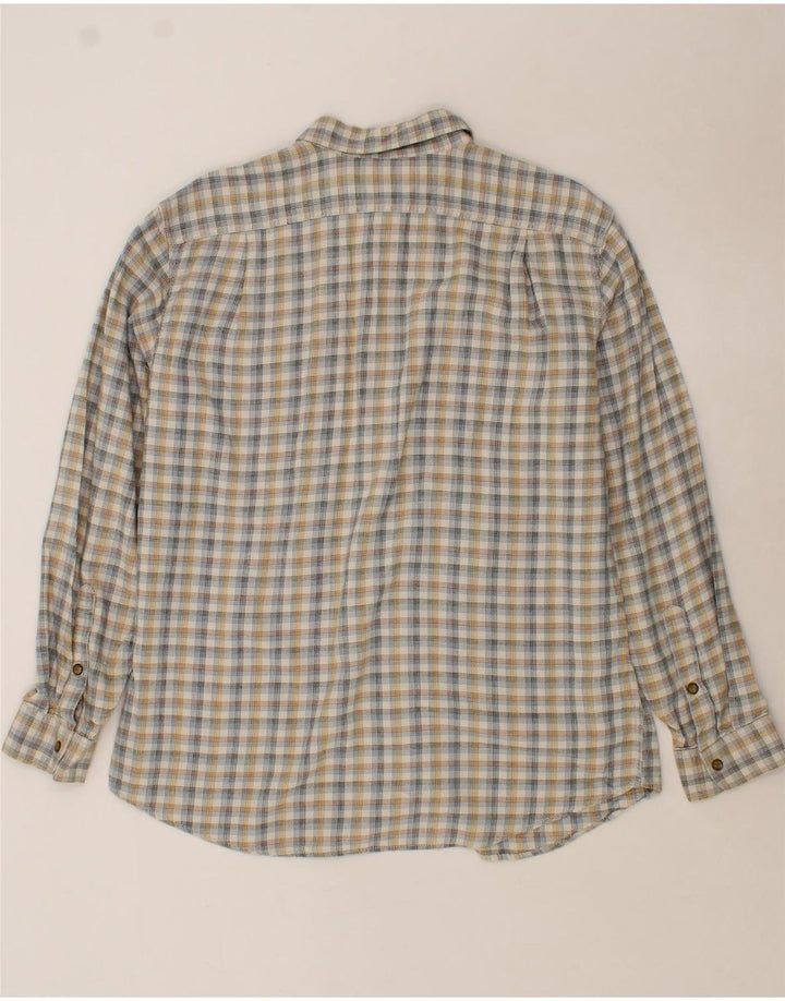 EDDIE BAUER Mens Classic Fit Flannel Shirt Large Grey Check Cotton Vintage Eddie Bauer and Second-Hand Eddie Bauer from Messina Hembry 
