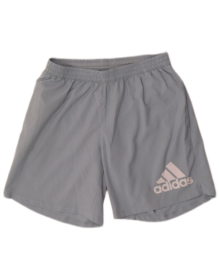 Pantaloncini sportivi grafici da uomo Adidas grandi in poliestere blu