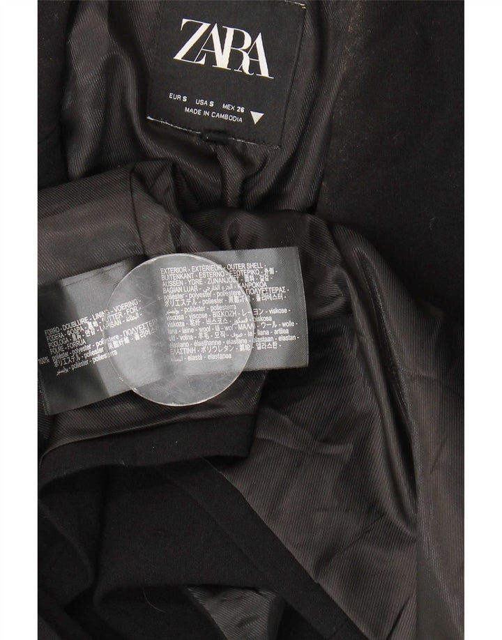 Giacca blazer oversize a 1 bottone da donna Zara UK 10 piccola in poliestere nero
