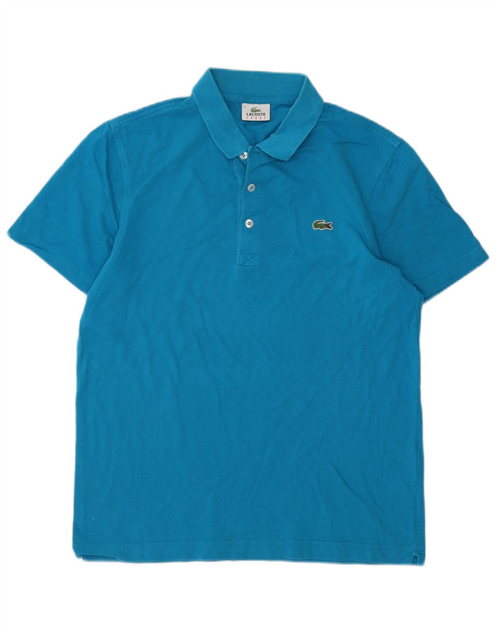 Polo da uomo Lacoste taglia 4 in cotone blu medio