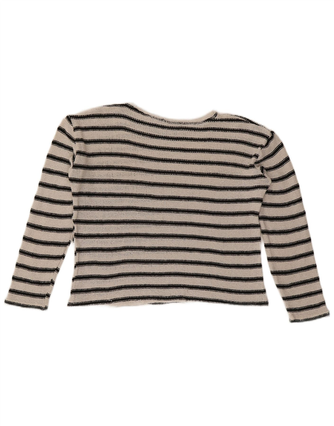 Top corto oversize da donna Zara UK 10 piccolo a righe bianche