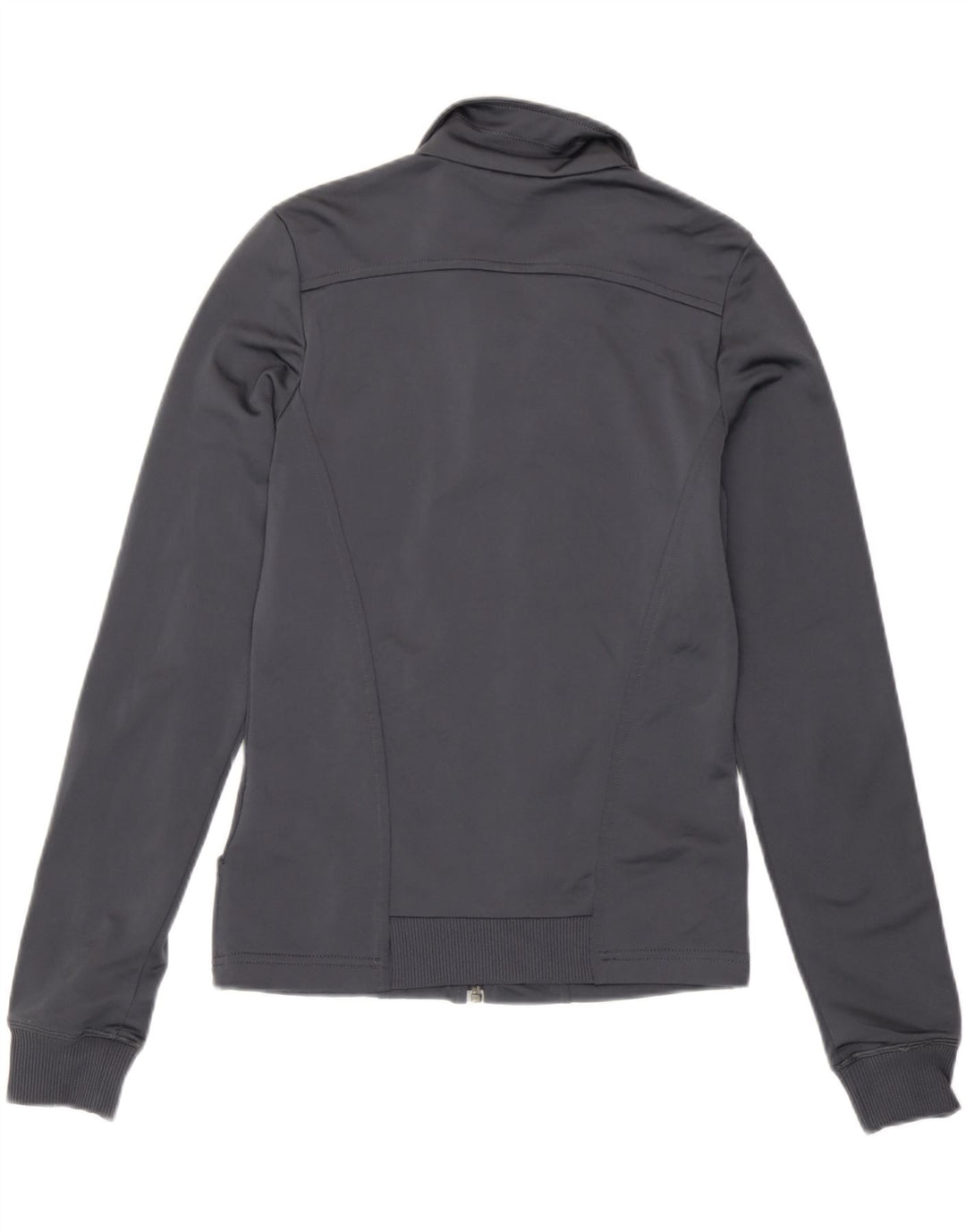 Giacca da tuta da donna dalla vestibilità regolare Adidas UK 8 Small Poliestere grigio