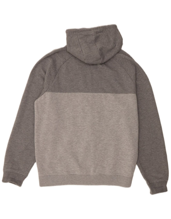 Maglione con cappuccio e zip da uomo Fila 2XL in cotone color block grigio