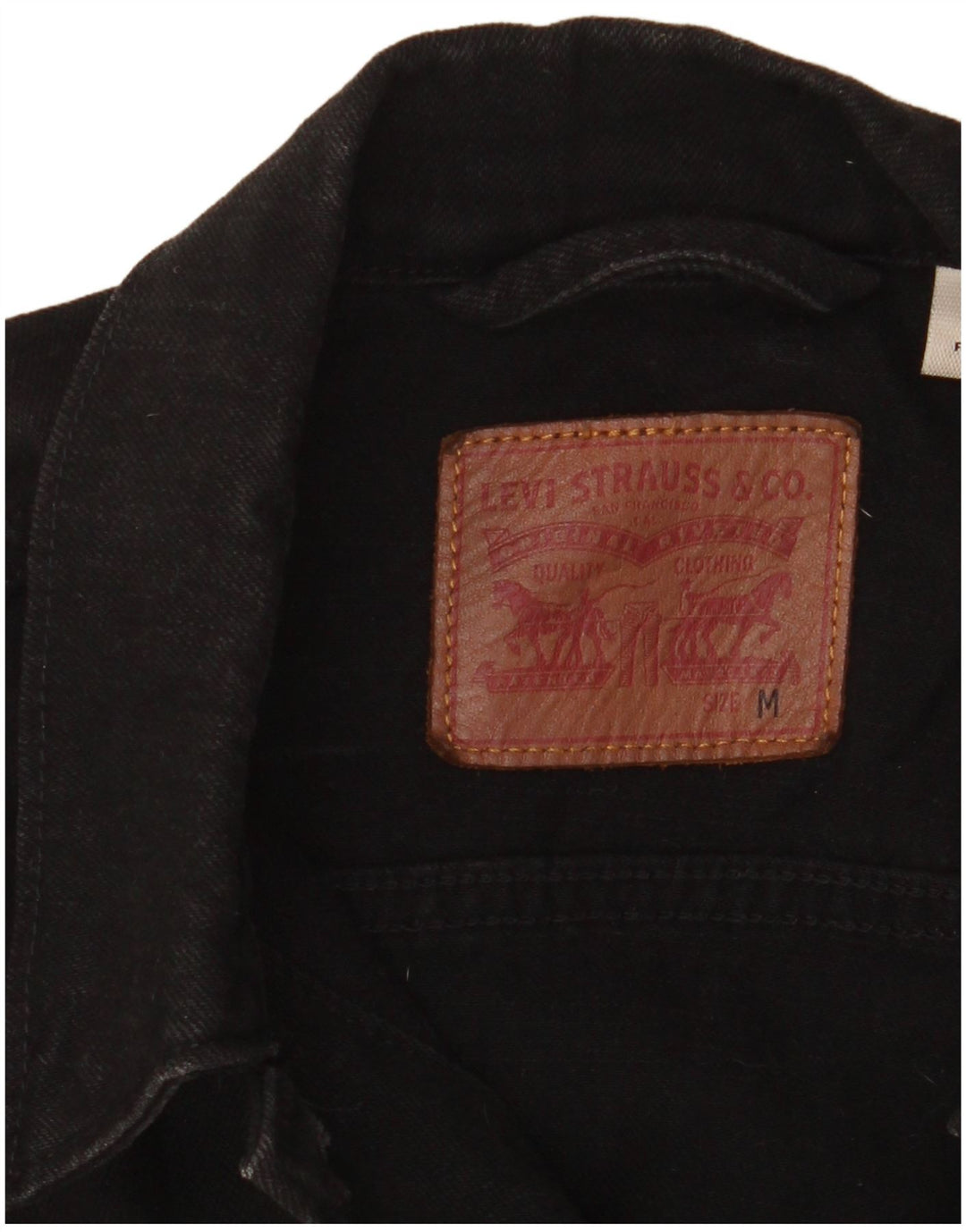 Giacca in denim da donna Levi's UK 14 cotone nero medio