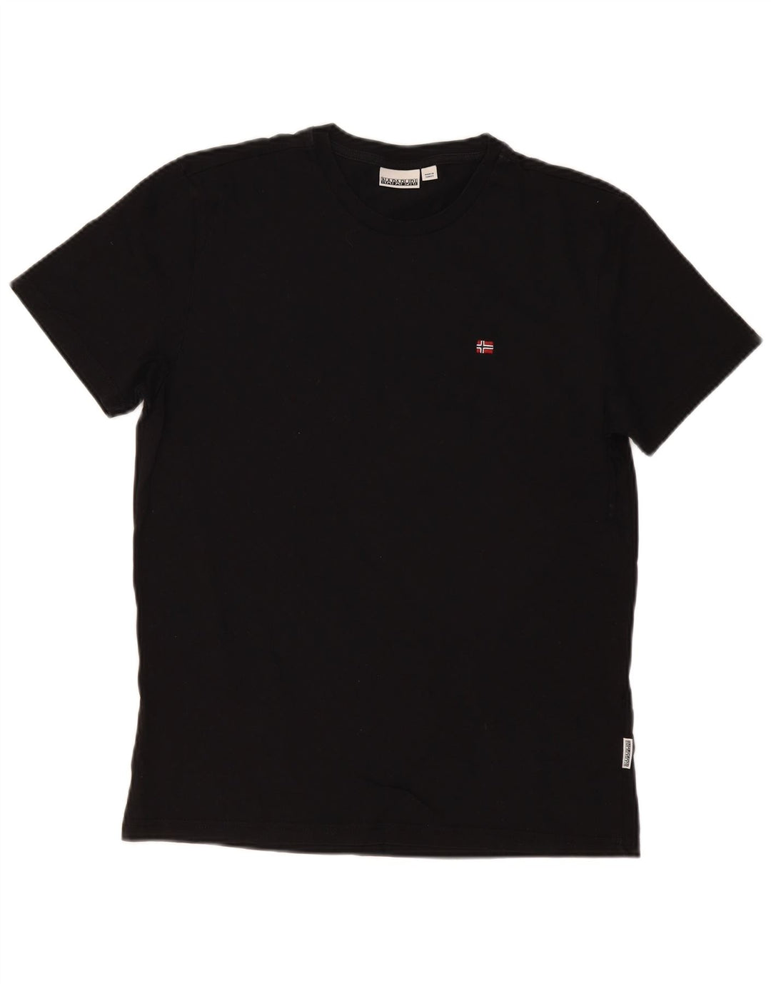 T-shirt da uomo Napapijri Top in cotone nero medio