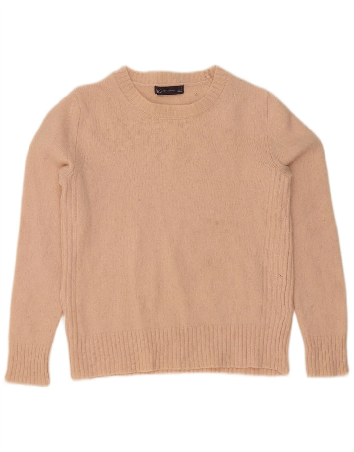 Maglione maglione con scollo a barca da donna Marks & Spencer UK 10 piccolo rosa
