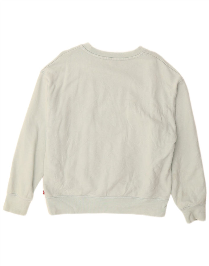 Felpa grafica da donna Levi's UK 14 cotone turchese medio