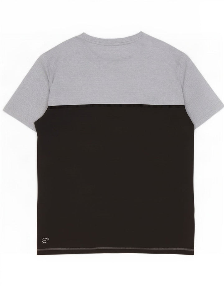 T-shirt da uomo Puma Top Small in poliestere color block grigio