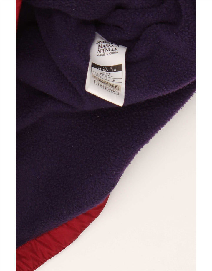 Gilet imbottito Marks & Spencer da donna St. Michael UK 8 piccolo poliestere rosso