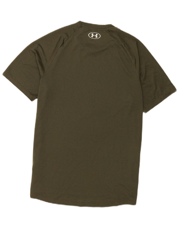 T-shirt da uomo Under Armour Top medio poliestere kaki