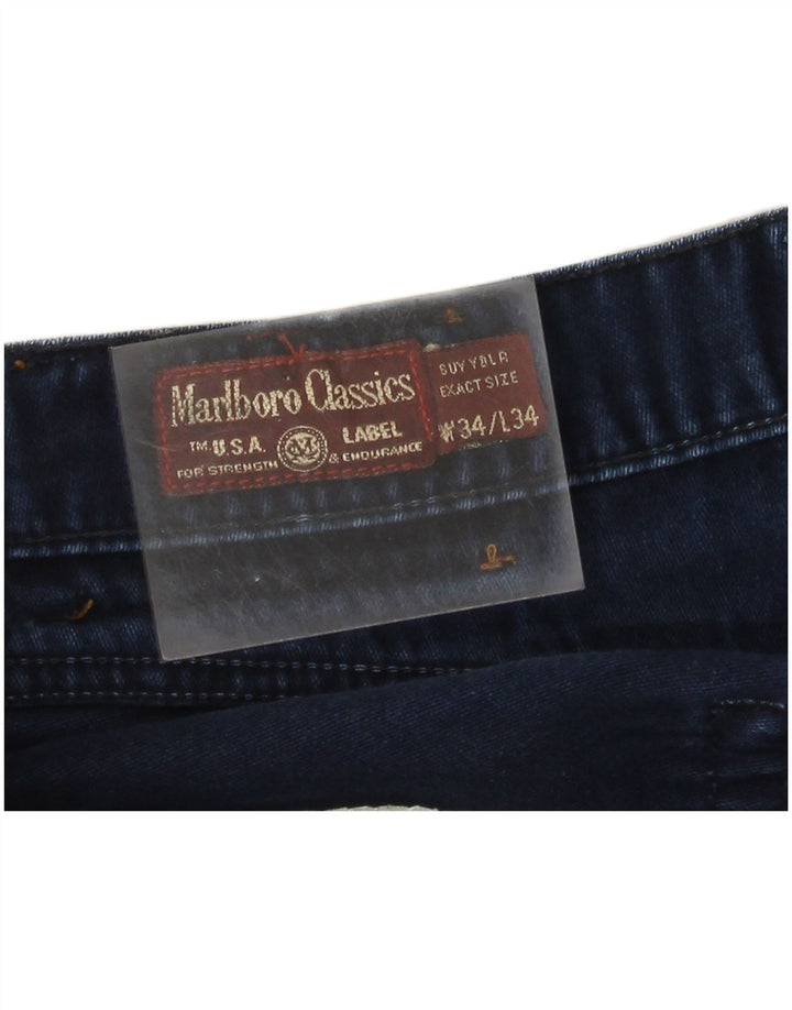 Jeans dritti da uomo Marlboro Classics W34 L34 cotone blu