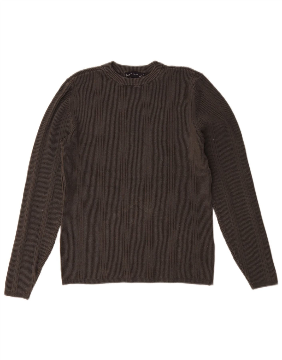 Marks & Spencer Top da donna a maniche lunghe UK 14 Viscosa grigio medio