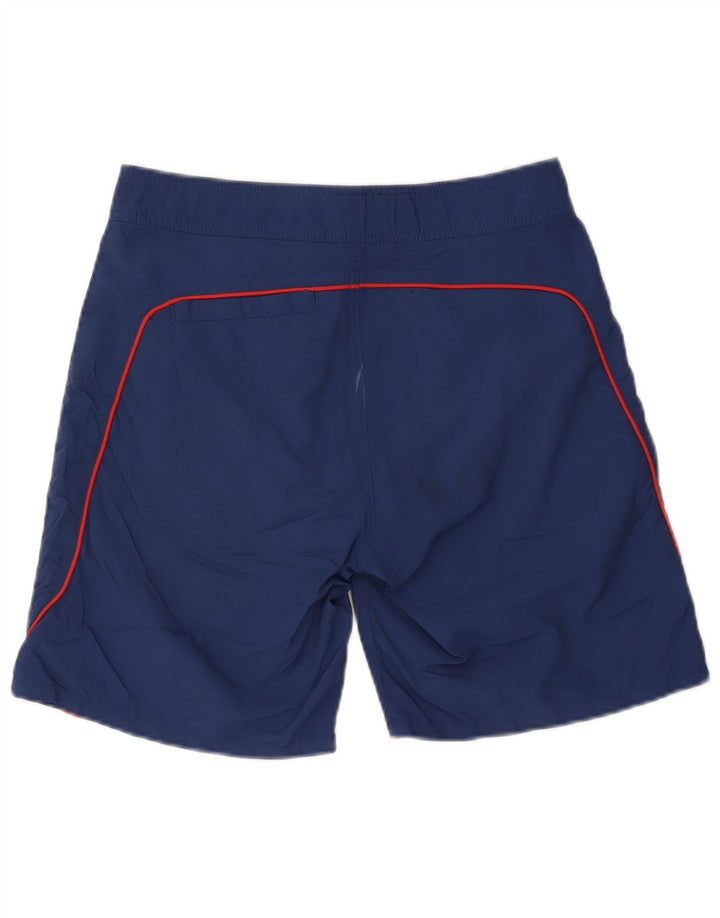 Pantaloncini da bagno grafici da uomo Woolrich nylon medio blu navy