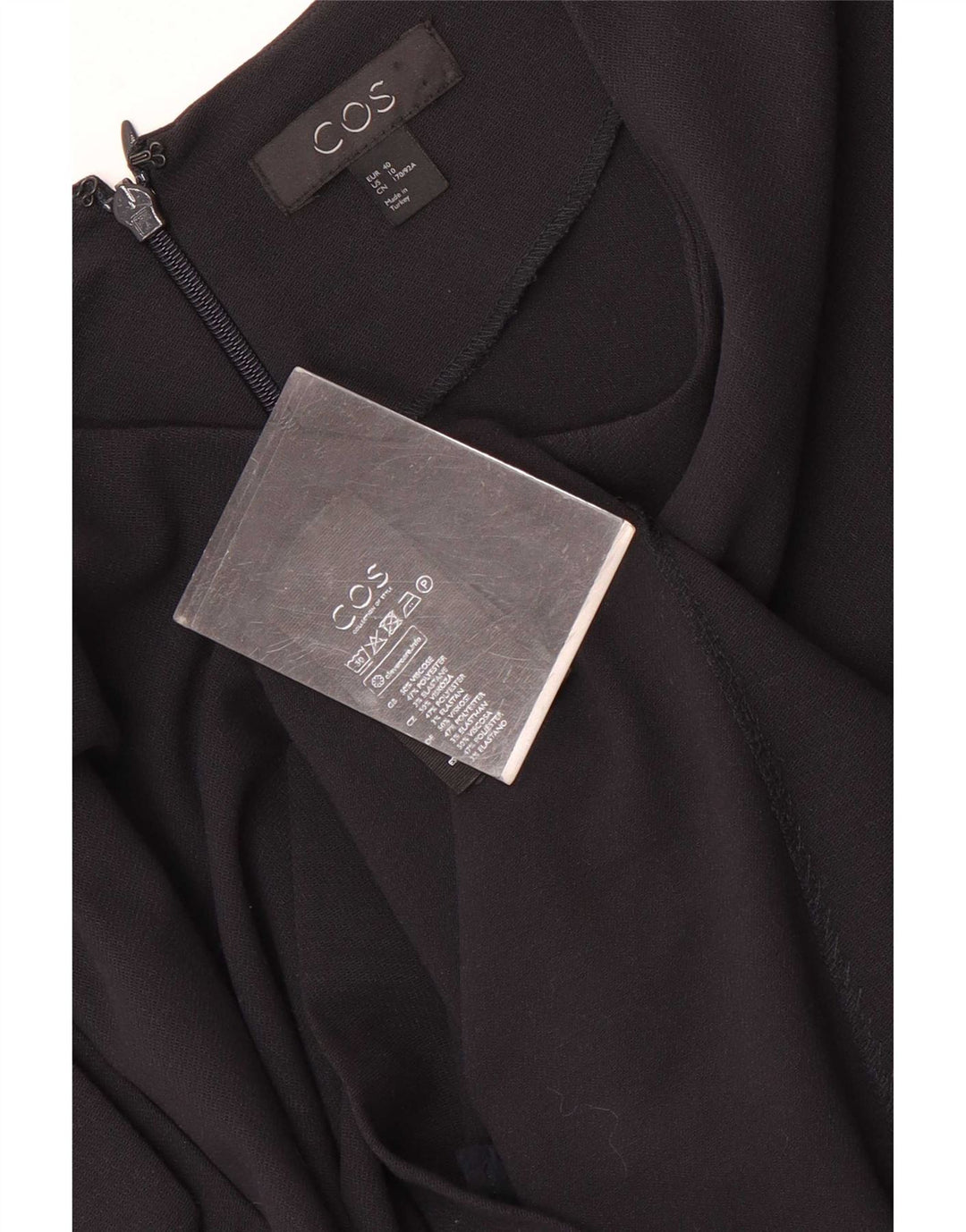 Abito a trapezio oversize da donna con maniche a 3/4 Cos EU 40 viscosa nera media