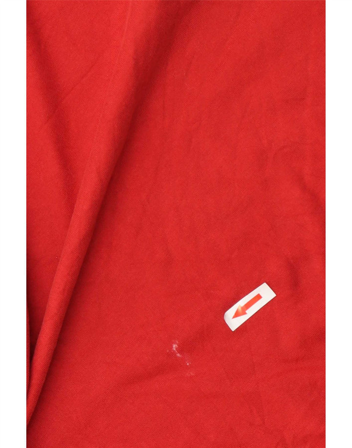 Top da donna Benetton manica 3/4 UK 14 medio rosso