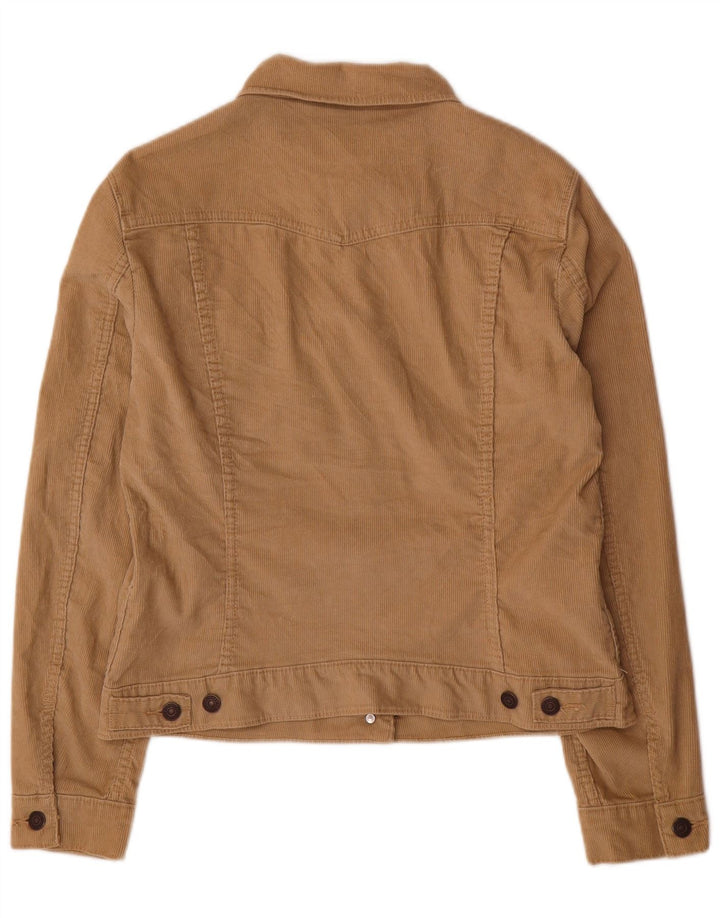 Giacca da donna in velluto a coste LEVI'S UK 16 grande cotone beige