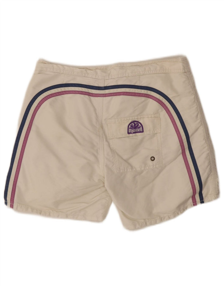 Pantaloncini da bagno da uomo Sundek color block bianco medio