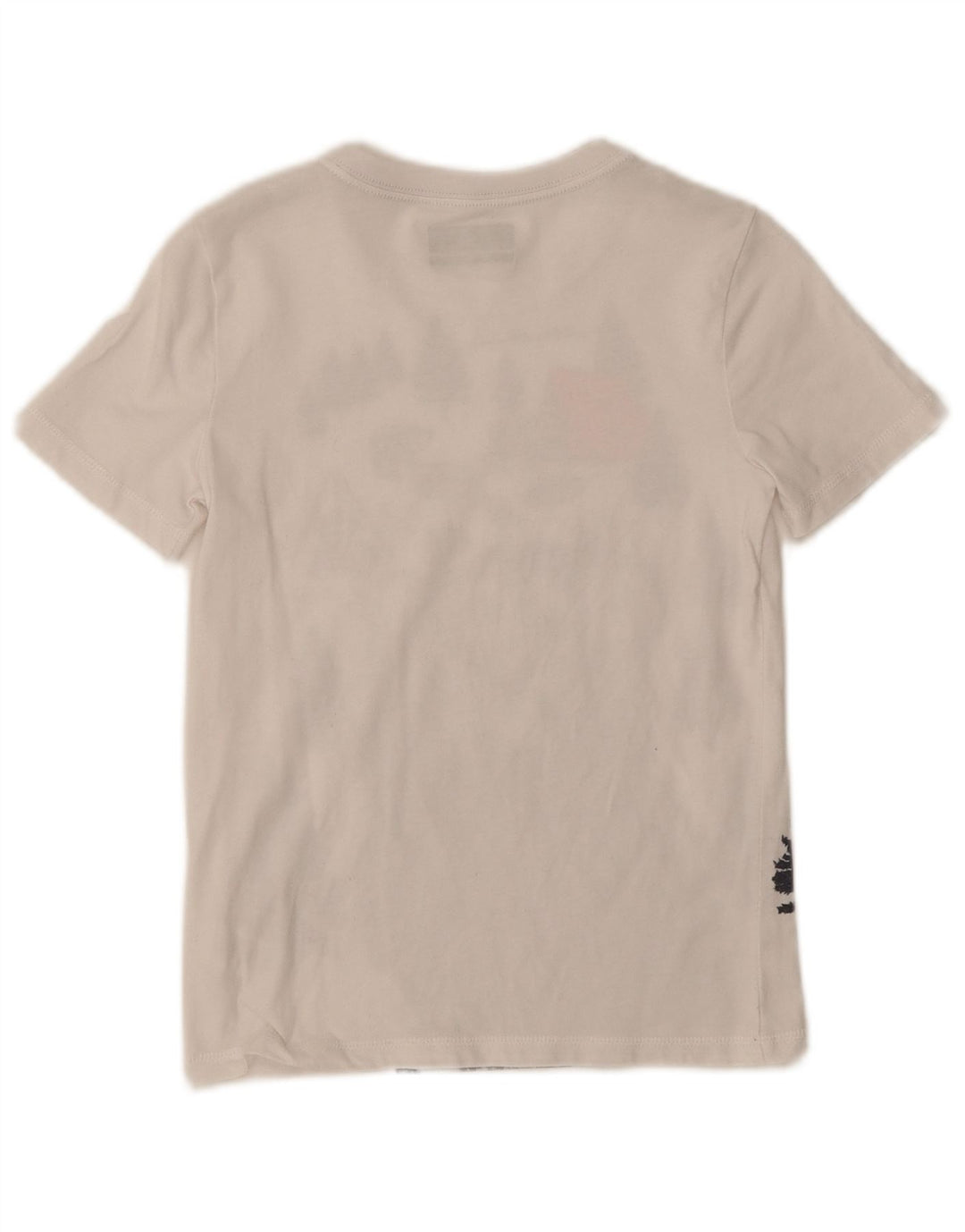 EDDIE BAUER Boys Graphic T-Shirt Top 7-8 Years Small White Cotton