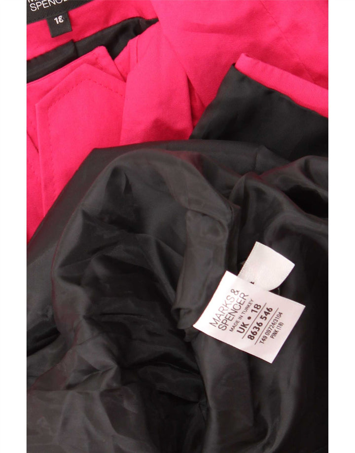 Trench da donna Marks & Spencer UK 18 XL cotone rosa