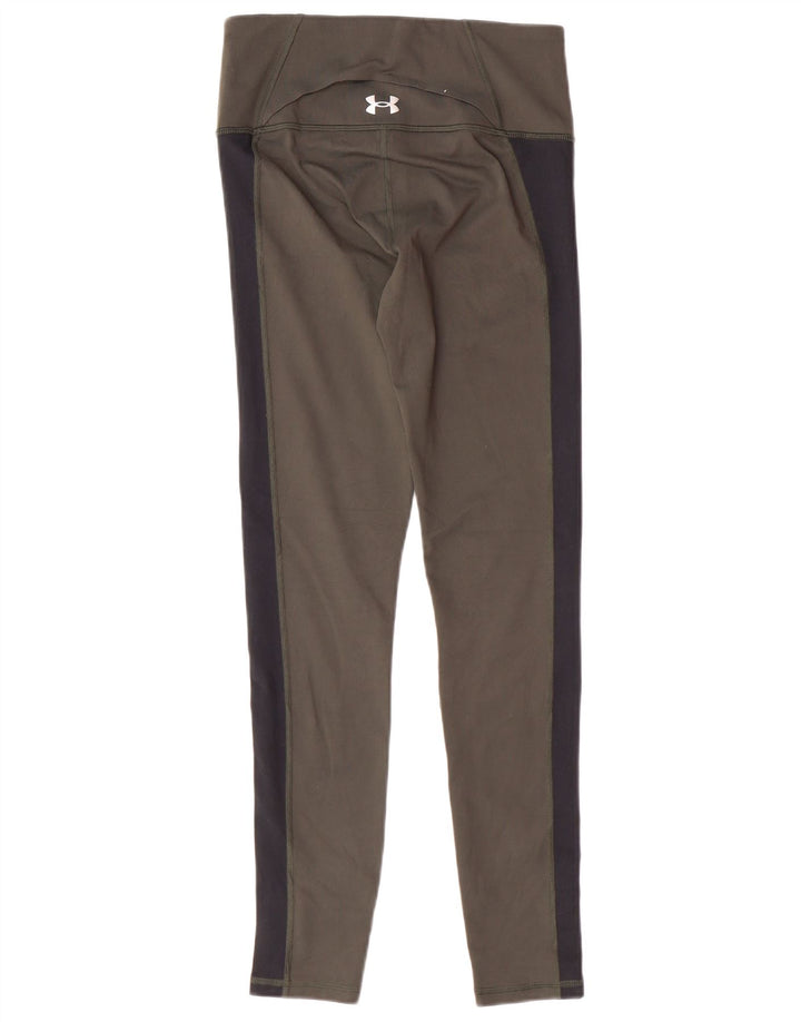 Leggings da donna UNDER ARMOUR UK 10 Small Poliestere color block kaki