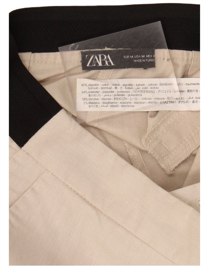ZARA Womens Slim Chino Trousers Medium W28 L27 Beige Cotton