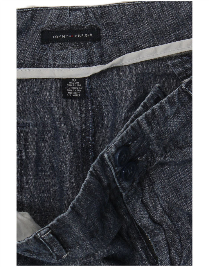 TOMMY HILFIGER Pantaloncini chino da donna US 10 Large W36 Blu navy