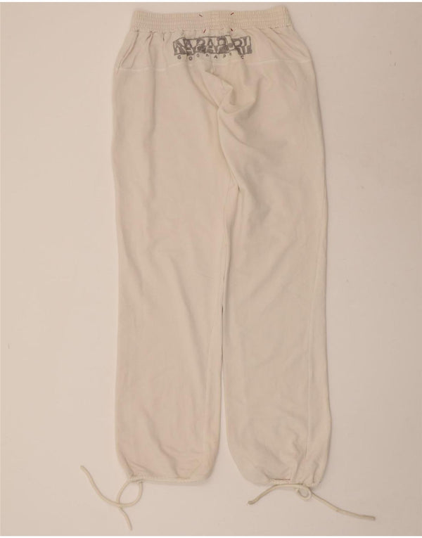NAPAPIJRI Pantaloni da tuta con grafica da donna Joggers UK 12 Medium White