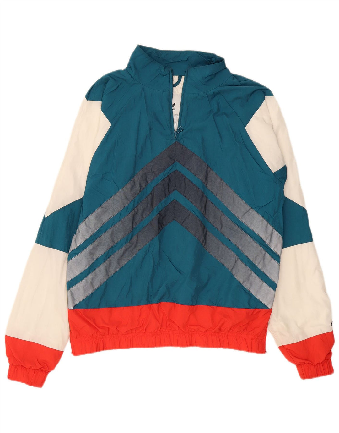 ADIDAS Giacca da uomo pullover da ginnastica piccola in nylon color block blu