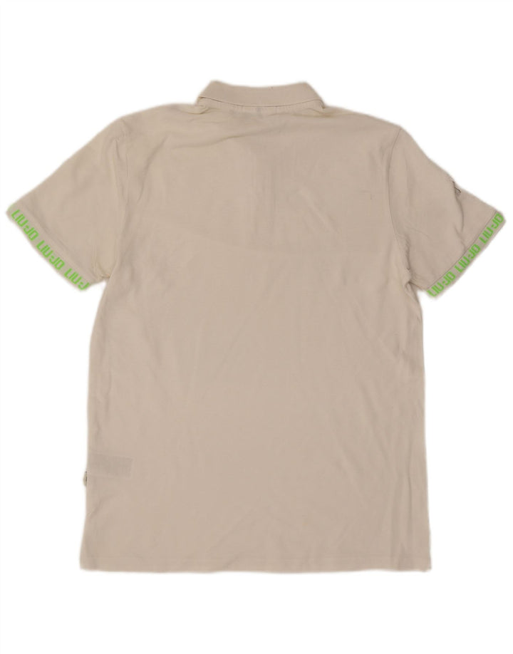 Polo grafica da uomo Liu Jo grande in cotone bianco