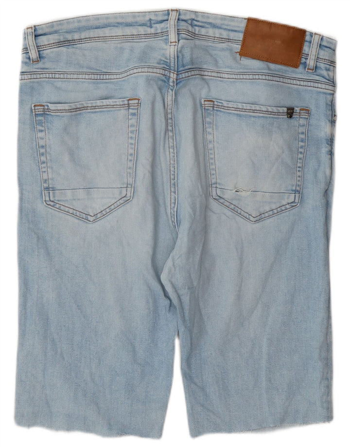 Pantaloncini di jeans da uomo Zara EU 46 XL W36 Blu