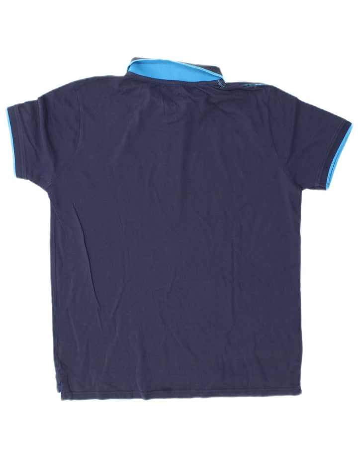 Polo da uomo AVIREX media cotone blu navy