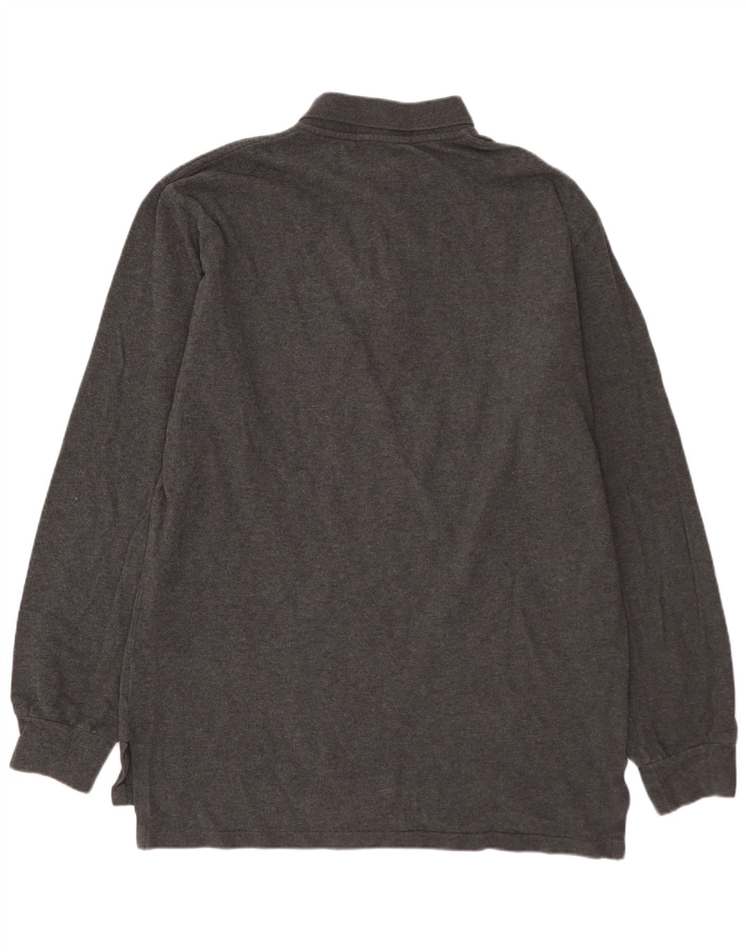 POLO RALPH LAUREN Polo da uomo a manica lunga in cotone grigio medio