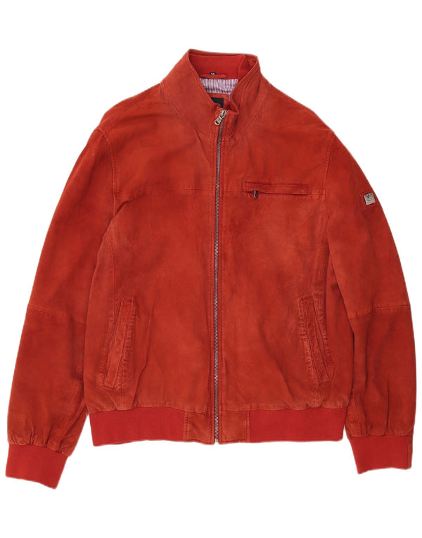 Bomber da uomo in pelle scamosciata OTTO KERN IT 56 3XL Pelle rossa