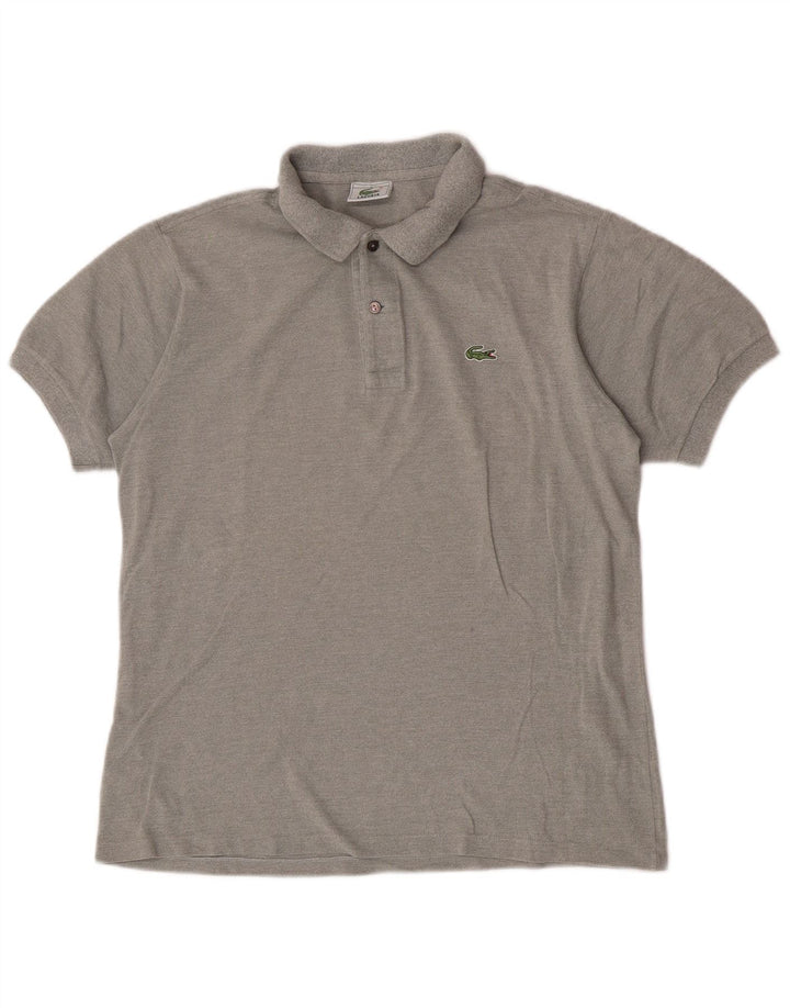 Polo da uomo Lacoste taglia 4 in cotone grigio medio