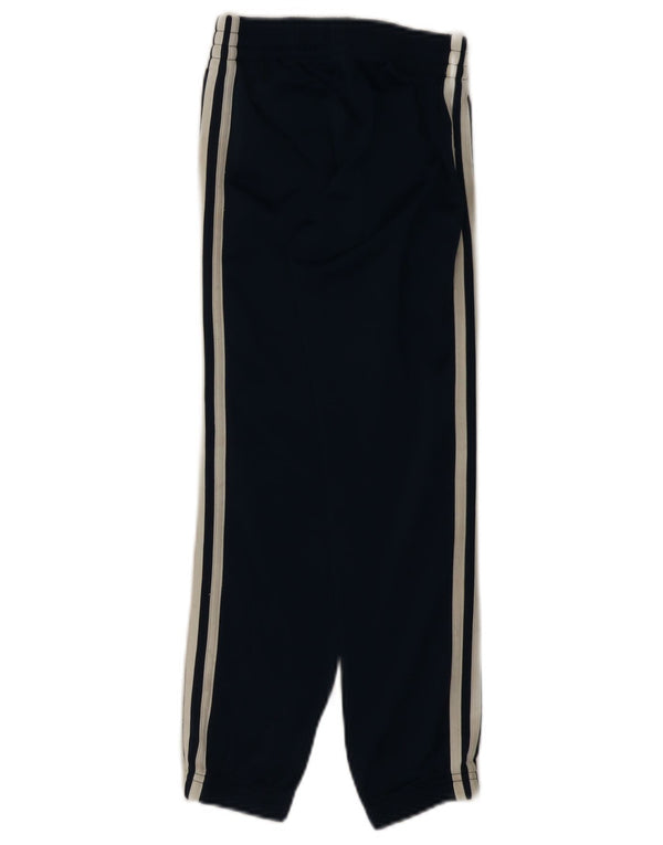Adidas Boys Tracksuit Trousers Joggers 7-8 Years Navy Blue Polyester