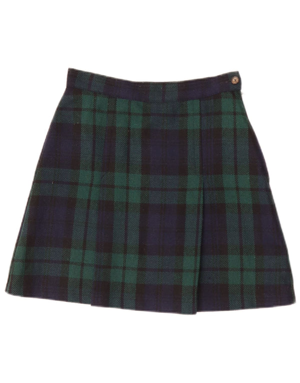 Minigonna da donna Benetton IT 40 piccola W26 acrilico scozzese verde