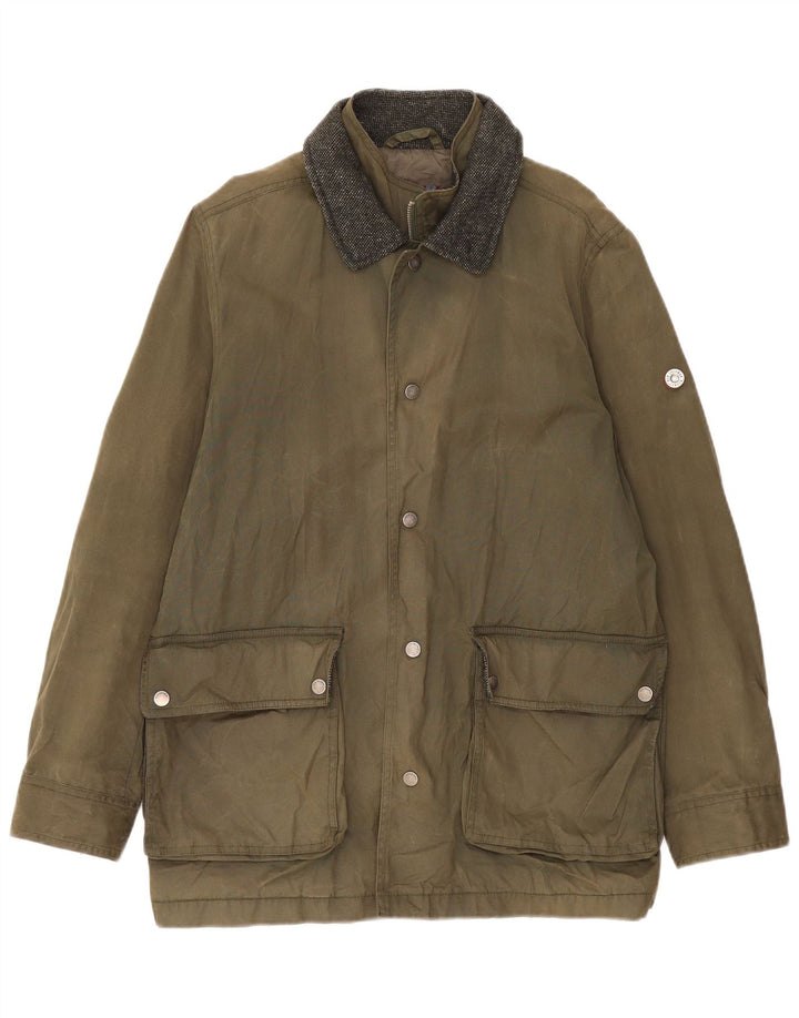 Giacca da uomo in cotone cerato Ben Sherman UK 38 Cotone kaki medio