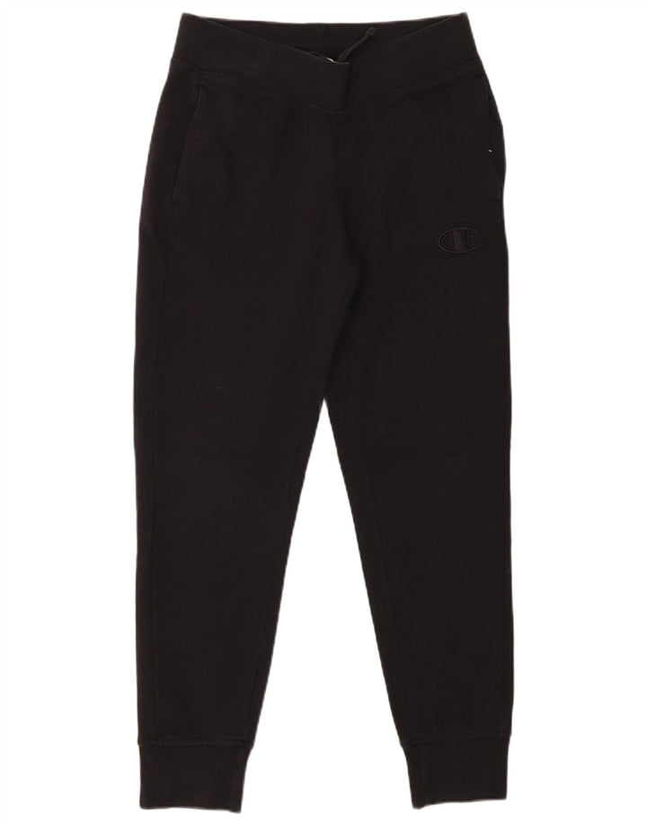 CHAMPION Mens Tracksuit Trousers Joggers Small  Black Cotton